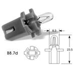 12V 2W B8,7d zelená