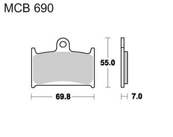 Brzdové doštičky LUCAS TRW MCB690