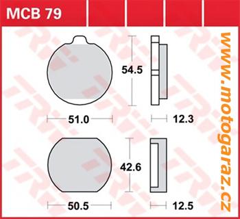 Brzdové doštičky LUCAS TRW MCB790SCR