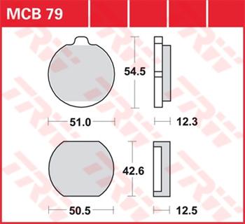 Brzdové doštičky LUCAS TRW MCB79