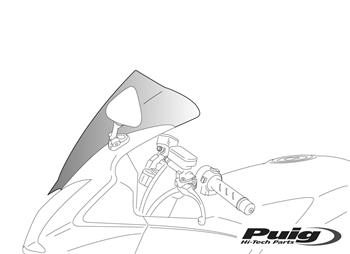 Plexi štít RACING čierna